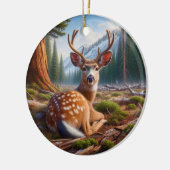 Charming Deer Animal Keepsake Keramisch Ornament (Links)