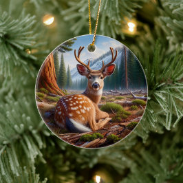 Charming Deer Animal Keepsake Keramisch Ornament