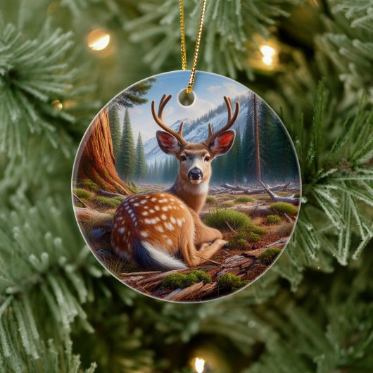 Charming Deer Animal Keepsake Keramisch Ornament