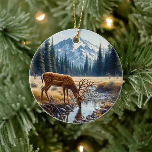 Charming Deer Animal Keepsake Keramisch Ornament