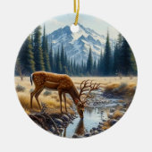Charming Deer Animal Keepsake Keramisch Ornament (Voorkant)