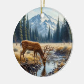 Charming Deer Animal Keepsake Keramisch Ornament (Links)