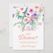 Charming Delicate Colorful Wildflowers Quinceañera Kaart (Voorkant)