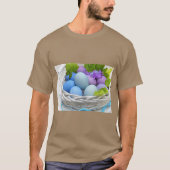 Charming Easter Eggs in Basket Joy T-shirt (Voorkant)