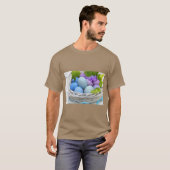 Charming Easter Eggs in Basket Joy T-shirt (Voorkant volledig)