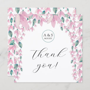 Charming Elegant Wisteria Floral Bedankkaart