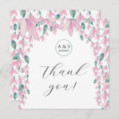 Charming Elegant Wisteria Floral Bedankkaart (Voorkant / Achterkant)