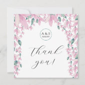 Charming Elegant Wisteria Floral Bedankkaart (Voorkant)