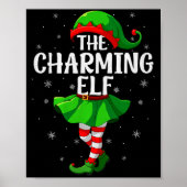 Charming Elf Christmas Girls Women Elf Squad Xmas  Poster (Voorkant)