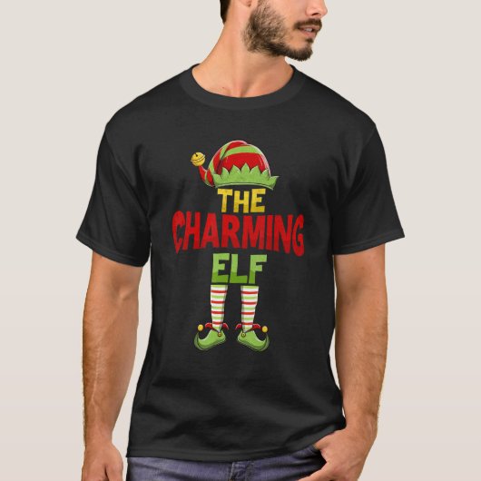 Charming ELF Family Matching Group Christmas Pajam T-shirt (Voorkant)