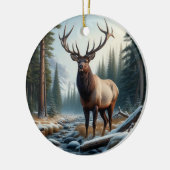 Charming Elk Animal Keepsake Keramisch Ornament (Links)