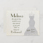 Charming en Fun Bridesmaid Invitation Uitnodiging Briefkaart (Voorkant / Achterkant)