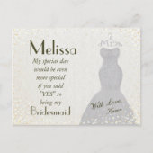 Charming en Fun Bridesmaid Invitation Uitnodiging Briefkaart (Voorkant)