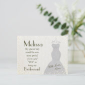 Charming en Fun Bridesmaid Invitation Uitnodiging Briefkaart (Staand voorkant)