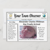 Charming en unieke aankondiging van de geboorte va (Voorkant)