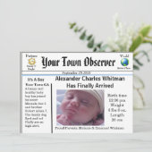 Charming en unieke aankondiging van de geboorte va (Staand voorkant)