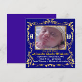 Charming en unieke aankondiging van de geboorte va (Voorkant / Achterkant)