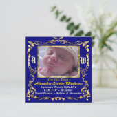 Charming en unieke aankondiging van de geboorte va (Staand voorkant)