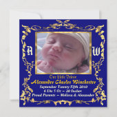 Charming en unieke aankondiging van de geboorte va (Voorkant)