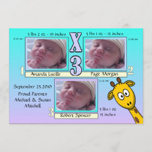 Charming en unieke aankondiging van de geboorte va