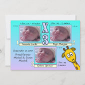 Charming en unieke aankondiging van de geboorte va (Voorkant)