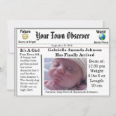 Charming en unieke aankondiging van de geboorte va (Voorkant)