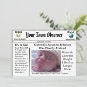 Charming en unieke aankondiging van de geboorte va (Staand voorkant)