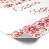 Charming Fairy Girl Blush Floral Birthday Custom   Poster (Hoek)