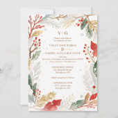 Charming Fall Nature Frame Photo Wedding Kaart (Voorkant)