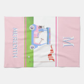 Charming Feminine Golf Cart Clubs Monogram Theedoek (Horizontaal)
