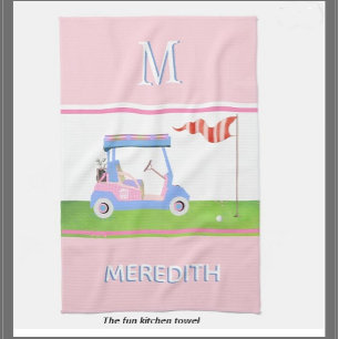 Charming Feminine Golf Cart Clubs Monogram Theedoek
