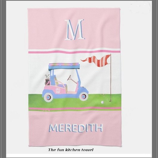 Charming Feminine Golf Cart Clubs Monogram Theedoek