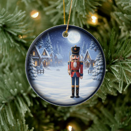 Charming Festive Christmas Scene Keramisch Ornament