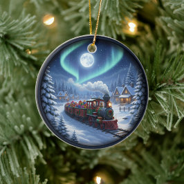 Charming Festive Christmas Scene Keramisch Ornament