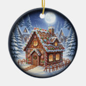 Charming Festive Christmas Scene Keramisch Ornament (Voorkant)