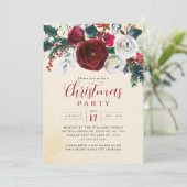 Charming Festive Foliage Christmas Party   Kaart (Staand voorkant)