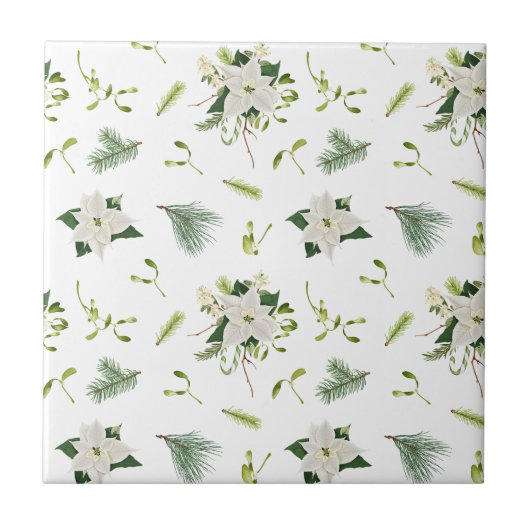 Charming Floral Pattern Ceramic Tile for Home Inte Tegeltje (Voorkant)