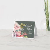 Charming Floral Personalized Thank You Card Bedankkaart (Voorkant)