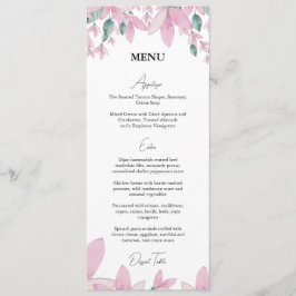 Charming Floral Pink Wisteria Menu