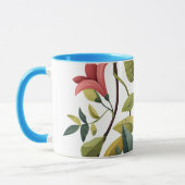 Charming Floral Print Coffee Mug Mok (Links)