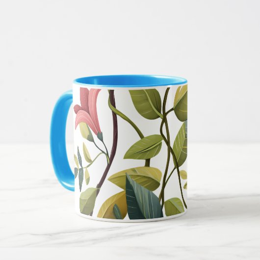 Charming Floral Print Coffee Mug Mok (Voorkant links)