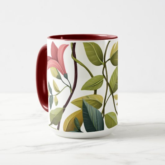 Charming Floral Print Coffee Mug Mok (Voorkant links)