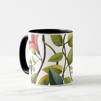 Charming Floral Print Coffee Mug Mok