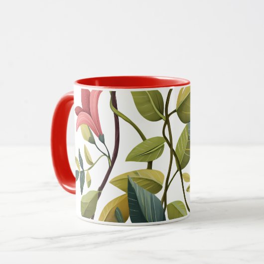 Charming Floral Print Coffee Mug Mok (Voorkant links)