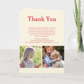 Charming Floral Sympathie Foto Funeral Programme Programma (Achterkant)