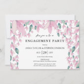 Charming Floral Wisteria Engagement Party Kaart (Voorkant)