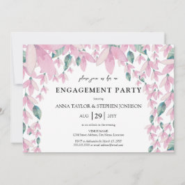 Charming Floral Wisteria Engagement Party Kaart