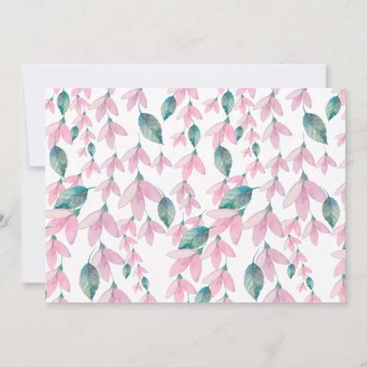 Charming Floral Wisteria Engagement Party Kaart (Achterkant)