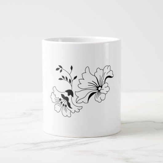 Charming Flower Pattern Artistic Coffee Mug Grote Koffiekop (Voorkant)