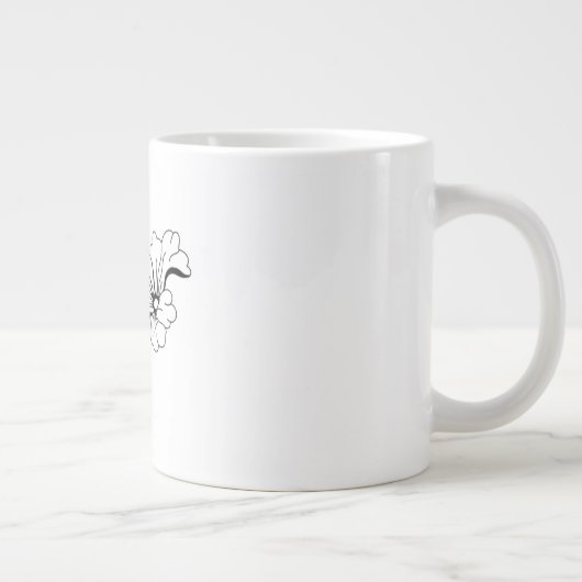 Charming Flower Pattern Artistic Coffee Mug Grote Koffiekop (Rechts)